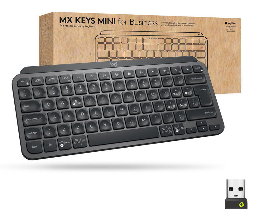 EAN 5099206101395 - Logitech MX Keys Mini For Business teclado Oficina RF Wireless + Bluetooth QWERTY Italiano Grafito imagen 7