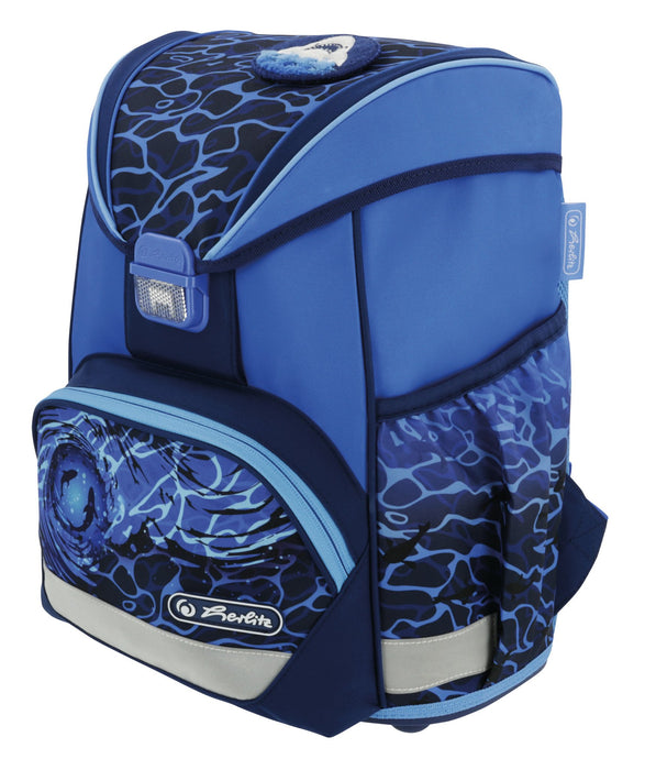 EAN 4008110370781 - Herlitz UltraLight Plus Blue Shark juego de mochila escolar Niño Poliéster Azul imagen 3
