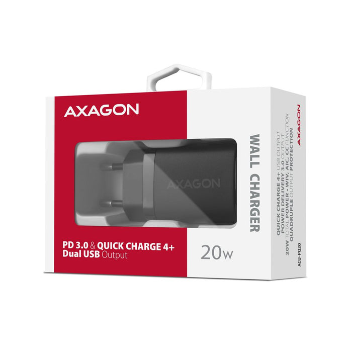 EAN 8595247907882 - Axagon ACU-PQ20 wall charger QC3.0/AFC/FCP+ PD type-C 20 W - schwarz - USB Typ C Teléfono móvil, Smartpho imagen 10