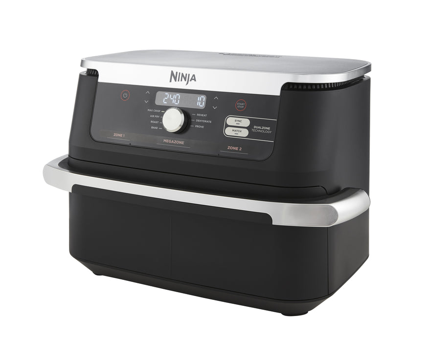 EAN 0622356270373 - Ninja AF500EU freidora Doble 10,4 L Independiente 2470 W Freidora de aire caliente Negro, Acero inoxidabl imagen 2