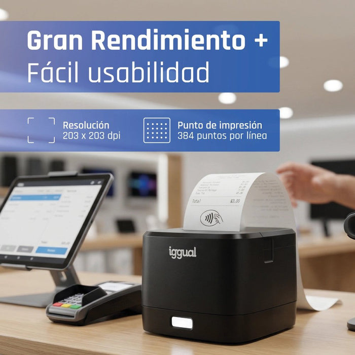 EAN 8435364318836 - iggual TP Easy 58 203 x 203 DPI Alámbrico Transferencia térmica Impresora de recibos imagen 12