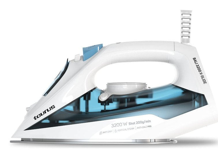 EAN 8414234187147 - Taurus BALI 3200 X-SLIDE Plancha vapor-seco Suela de cerámica 3200 W Azul, Blanco imagen 1