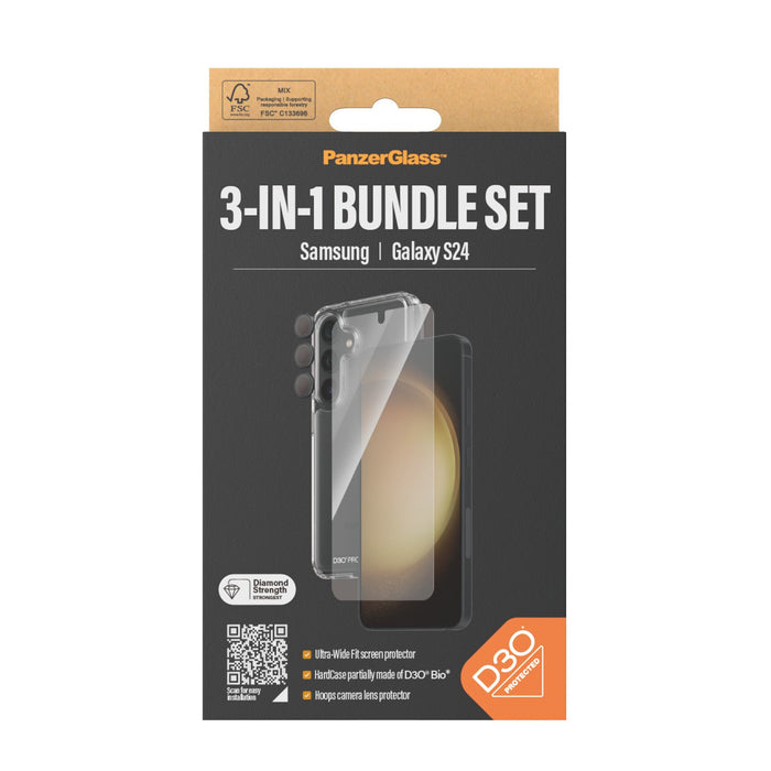EAN 5711724212109 - PanzerGlass ® 3-in-1 Protection Bundle Samsung Galaxy S24 | Ultra-Wide Fit w. EasyAligner Protector de pa imagen 3
