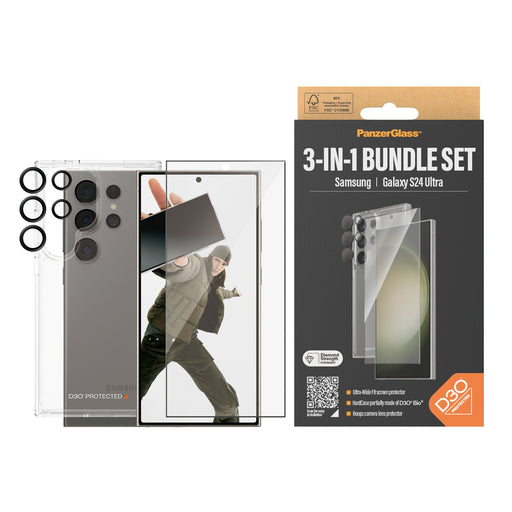 EAN 5711724212123 - PanzerGlass ® 3-in-1 Protection Bundle Samsung Galaxy S24 Ultra | Ultra-Wide Fit w. EasyAligner Protector imagen 2