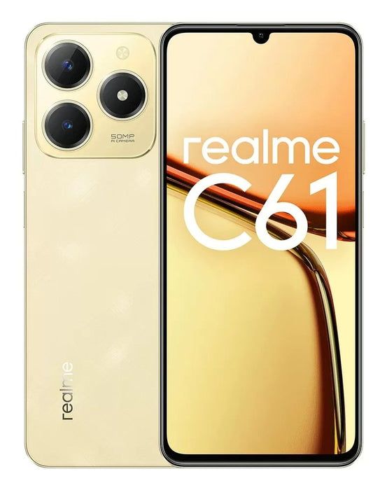 EAN 8056735027227 - realme C61 17,1 cm (6.74") SIM doble Android 14 4G USB Tipo C 6 GB 128 GB 5000 mAh Oro imagen 1