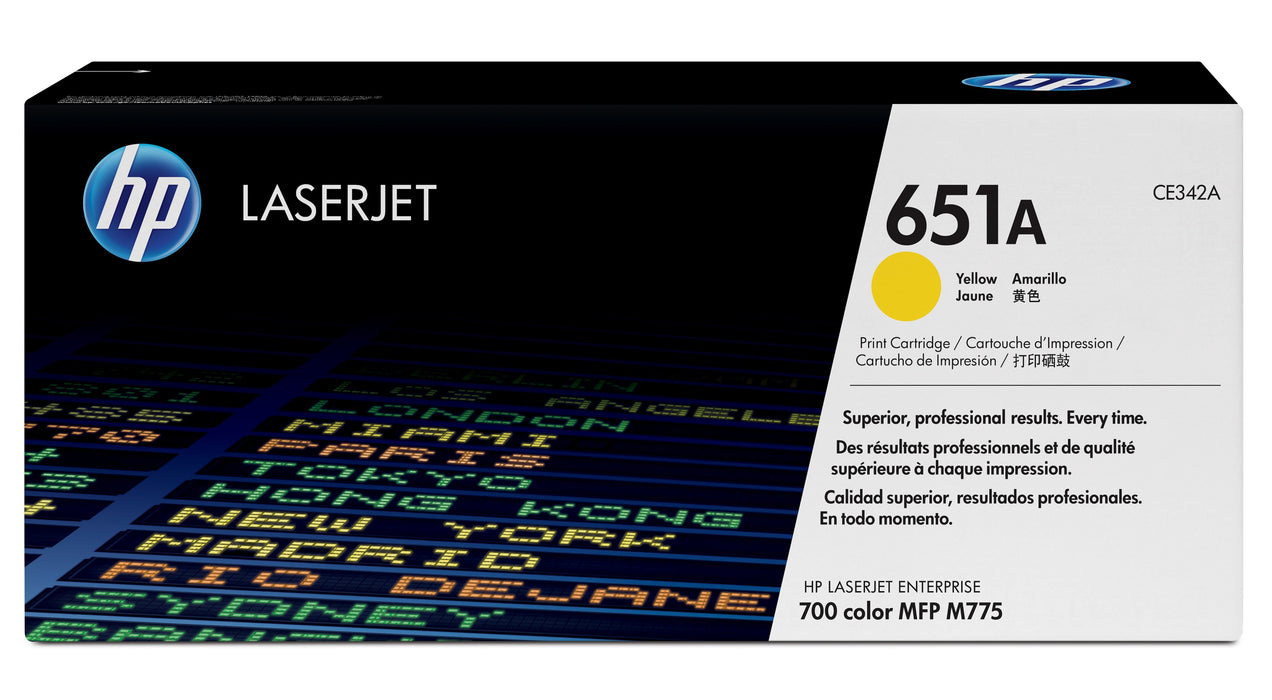 EAN 0886111121342 - HP 651A Yellow Original LaserJet Toner Cartridge cartucho de tóner 1 pieza(s) imagen 1
