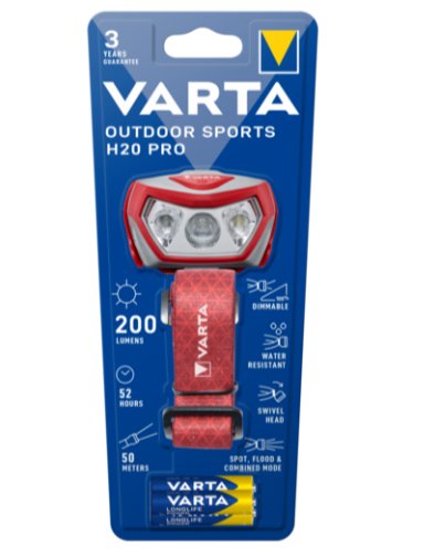 EAN 4008496021529 - Varta Outdoor Sports H20 Pro Gris, Rojo Linterna con cinta para cabeza LED imagen 2