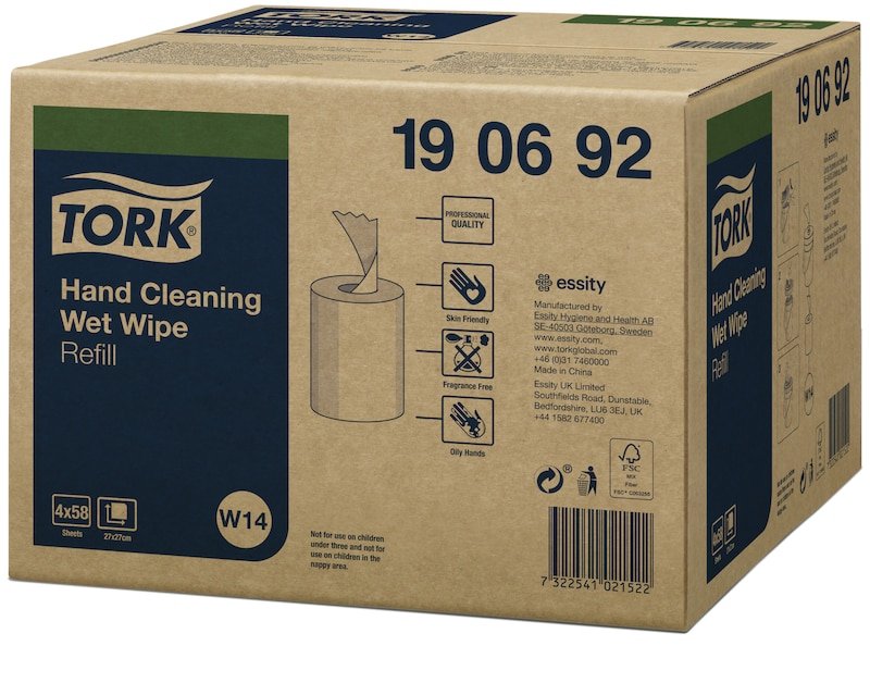 EAN 7322541021522 - Tork 190692 toallita refrescante desechable 58 pieza(s) Unisex 58 hojas imagen 3