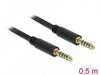 EAN 4043619857906 - DeLOCK 85790 cable de audio 0,5 m 4.4mm Negro imagen 2