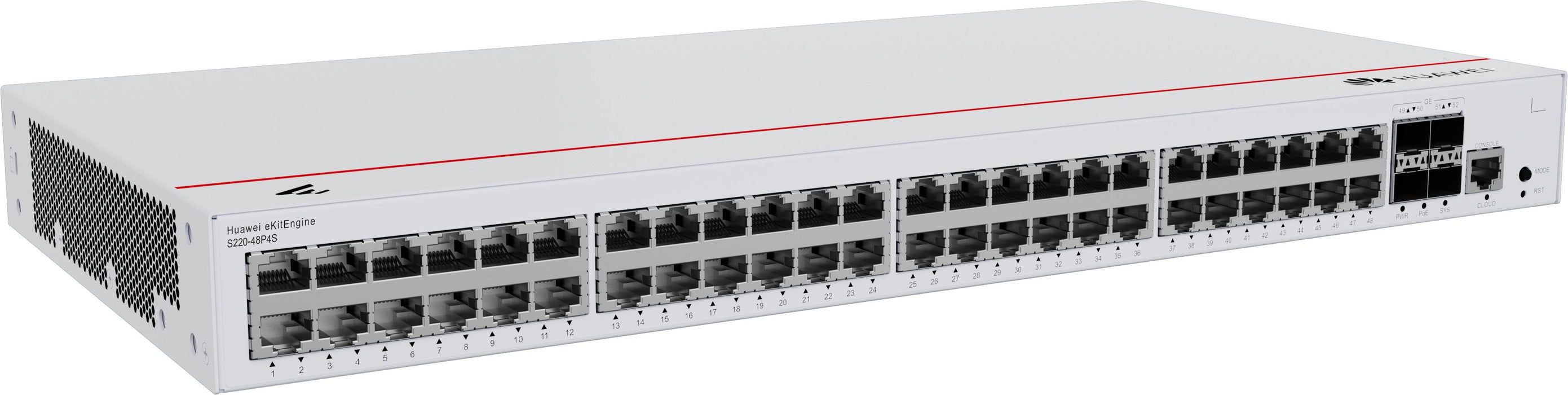 EAN 6901443450114 - HUAWEI eKit S220 Series S220-48P4S Gestionado L2 Gigabit Ethernet (10/100/1000) Energía sobre Ethernet (P imagen 3