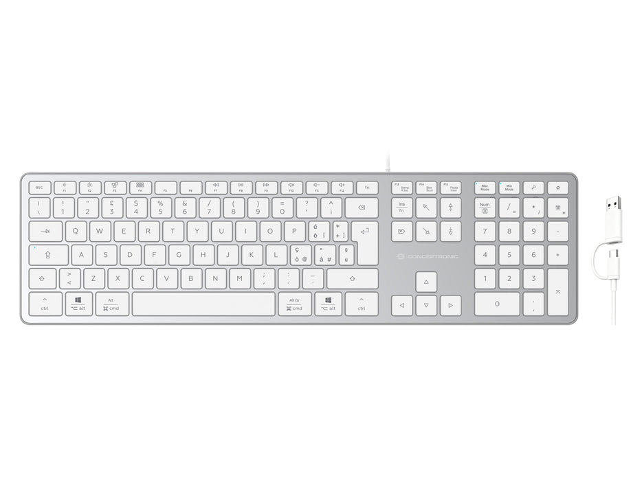 EAN 4015867245392 - Conceptronic KAYNE02WIT teclado Universal USB QWERTY Italiano Blanco imagen 1