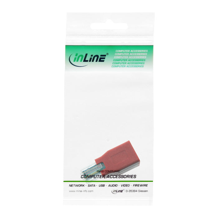 EAN 4043718140053 - InLine 69994K cambiador de género para cable RJ-45 Rojo imagen 3