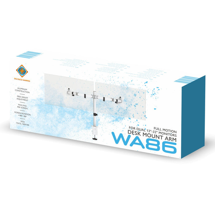 EAN 7333048056542 - Deltaco Gaming GAM-040-W soporte para monitor 81,3 cm (32") Escritorio Blanco imagen 14