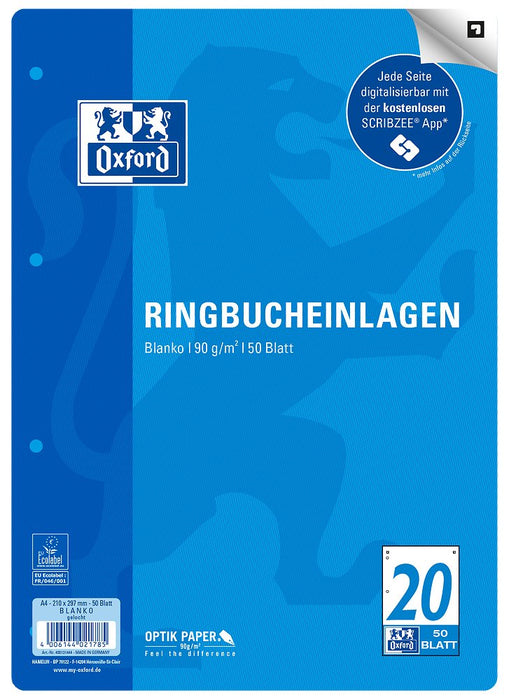 EAN 4006144021785 - Oxford 400131444 papel de cuaderno 210 x 297 mm (A4) 50 hojas imagen 1