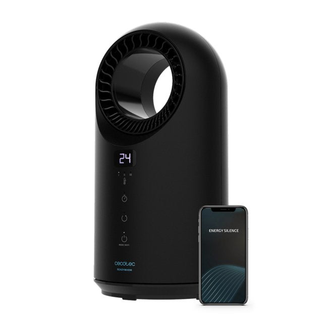 EAN 8435484053716 - Cecotec ReadyWarm 8400 Bladeless Connected Interior Negro 1500 W Ventilador eléctrico imagen 1
