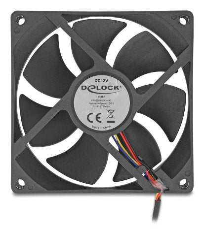 EAN 4043619672974 - DeLOCK 67297 sistema de refrigeración para ordenador Carcasa del ordenador Ventilador 9,2 cm Negro 1 piez imagen 1