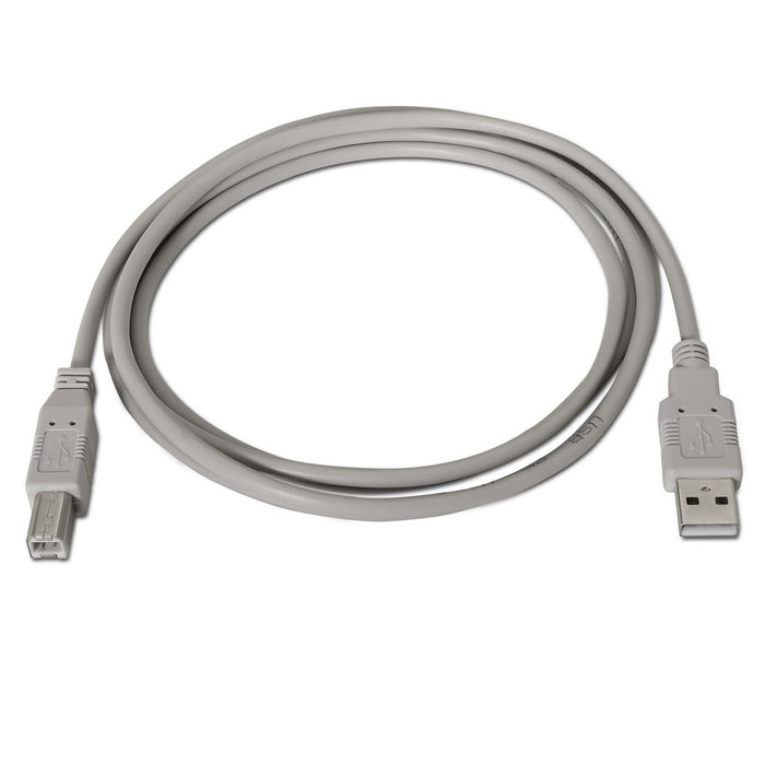 EAN 8436574700015 - AISENS A101-0002 cable USB USB 2.0 1,8 m USB A USB B Beige imagen 2