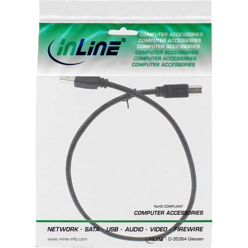 EAN 4043718138807 - InLine 34550X cable USB 0,5 m USB A USB B 0,48 Gbit/s Negro imagen 2