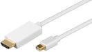 EAN 5711045061370 - Microconnect MDPHDMI1 adaptador de cable de vídeo 1 m HDMI tipo A (Estándar) Mini DisplayPort Blanco imagen 1