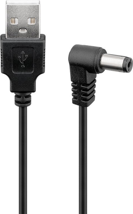 EAN 4040849551567 - Goobay 55156 cable de transmisión Negro 1,5 m USB A IEC Type A (5.5 mm, 2.5 mm) imagen 1