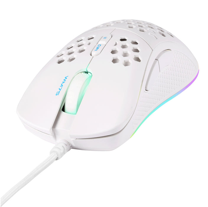 EAN 7333048057921 - Deltaco Gaming GAM-108-W ratón Juego mano derecha USB tipo A Óptico 6400 DPI imagen 1