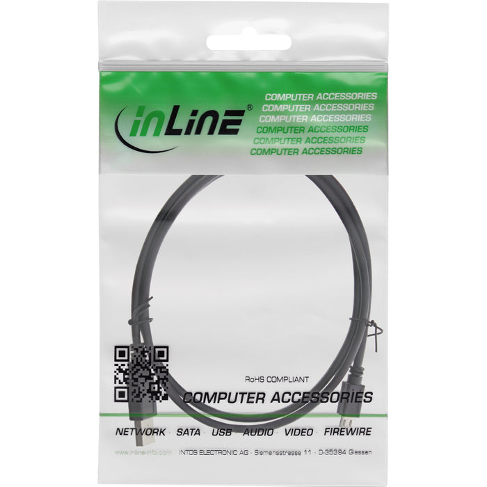 EAN 4043718090518 - InLine 31710 cable USB 1 m USB A Micro-USB B Negro imagen 2