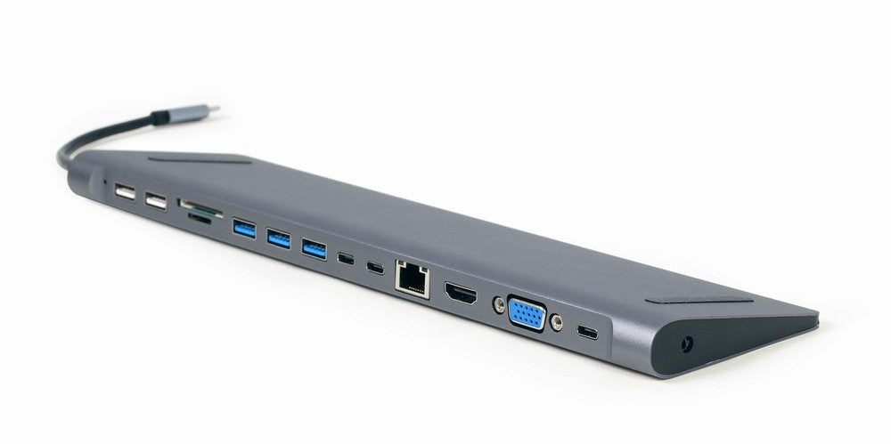 EAN 8716309121439 - Gembird A-CM-COMBO9-01 base para portátil y replicador de puertos USB 3.2 Gen 1 (3.1 Gen 1) Type-C Gris imagen 2