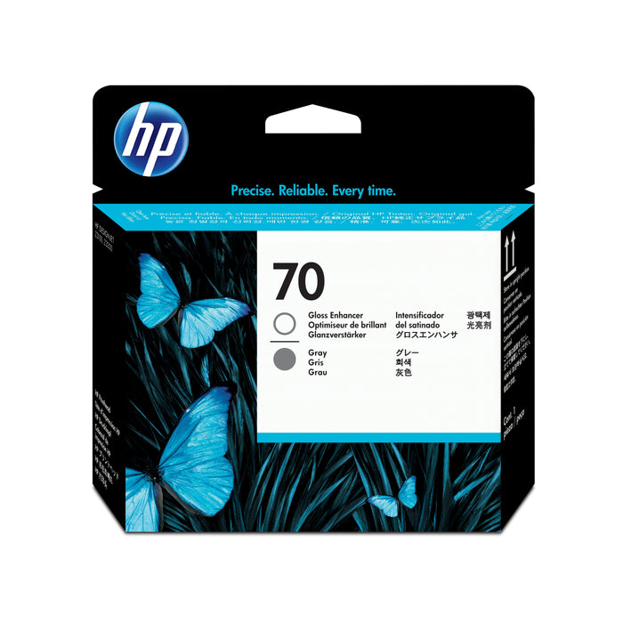 EAN 0807027516480 - HP 70 Gloss Enhancer and Gray DesignJet Printhead cabeza de impresora imagen 1