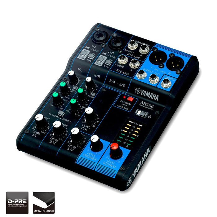 EAN 4957812542791 - Yamaha MG06 mezclador DJ 6 canales Negro imagen 2