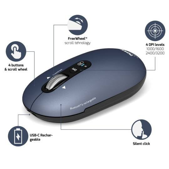 EAN 3567049105051 - Port Designs PORT Connect PURE MAC ratón Universal Ambidextro Bluetooth Óptico 3200 DPI imagen 4