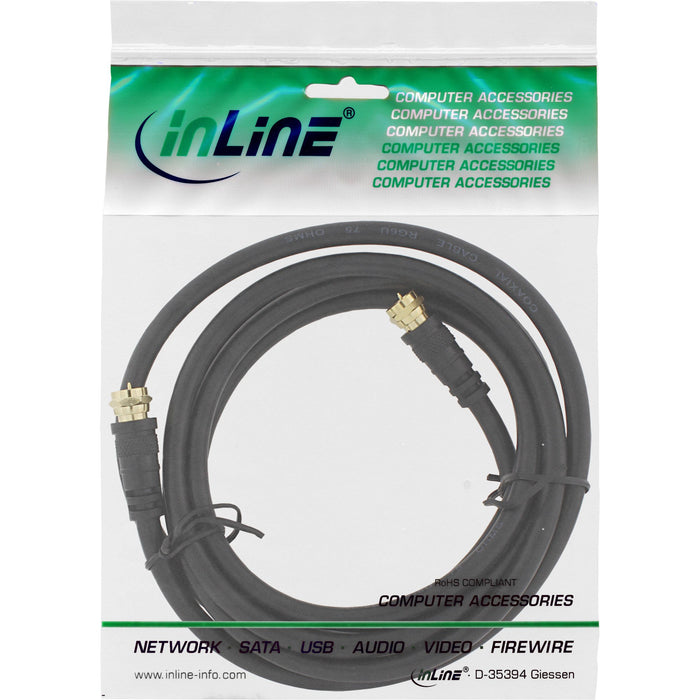 EAN 4043718129669 - InLine 69303P cable coaxial 3 m Tipo F Negro imagen 2