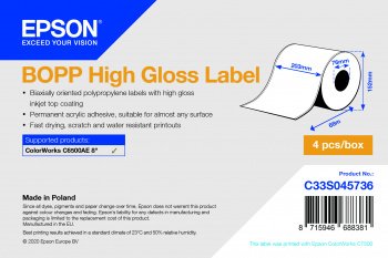 EAN 8715946688381 - Epson C33S045736 etiqueta de impresora imagen 1