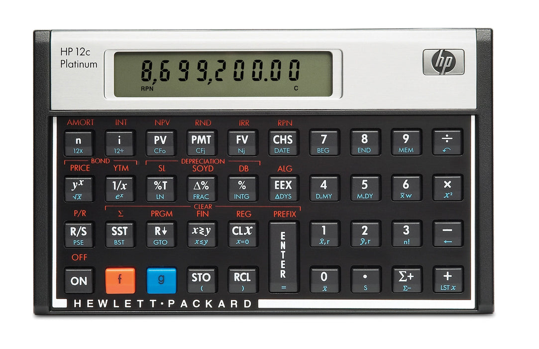 EAN 882780469709 - HP 12c calculadora Escritorio Calculadora financiera Aluminio, Negro imagen 1