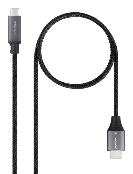 EAN 8433281017429 - Nanocable 10.15.5262 adaptador de cable de vídeo 1,8 m USB Tipo C HDMI Negro imagen 1
