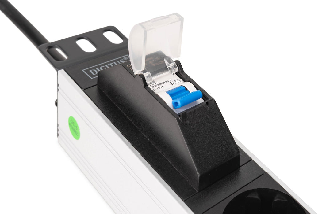EAN 4016032501664 - Digitus DN-95439 unidad de distribución de energía (PDU) 7 salidas AC 1U Negro, Plata imagen 2