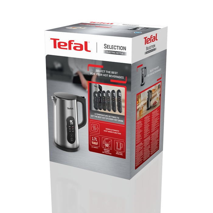 EAN 3045387297558 - Tefal Selection KI871DE0 tetera eléctrica 1,7 L 1500 W Negro, Acero inoxidable imagen 3