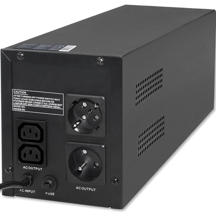EAN 5901878537757 - Qoltec 53775 sistema de alimentación ininterrumpida (UPS) Línea interactiva 1,2 kVA 720 W 4 salidas AC imagen 2