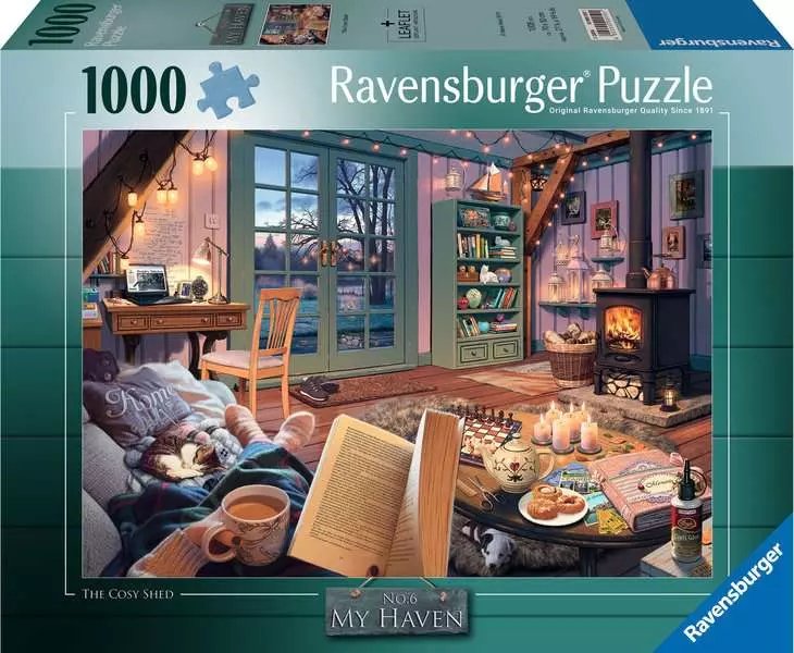 EAN 4005555000501 - Ravensburger Puzzle 1000 pieces - The cozy cabin Puzzle rompecabezas 1000 pieza(s) Arte imagen 1
