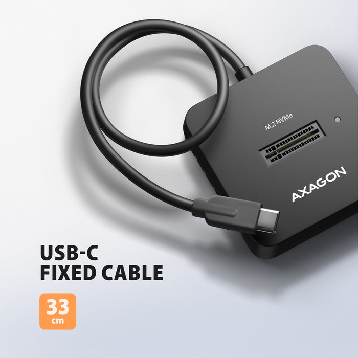 EAN 8595247909534 - Axagon ADSA-M2C11L base de conexión para disco duro USB 3.2 Gen 2 (3.1 Gen 2) Type-C Negro imagen 7