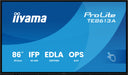 EAN 4948570128136 - iiyama TE8613A-B3AG pantalla de señalización Panel plano interactivo 2,17 m (85.6") LCD Wifi 500 cd / m²  imagen 1