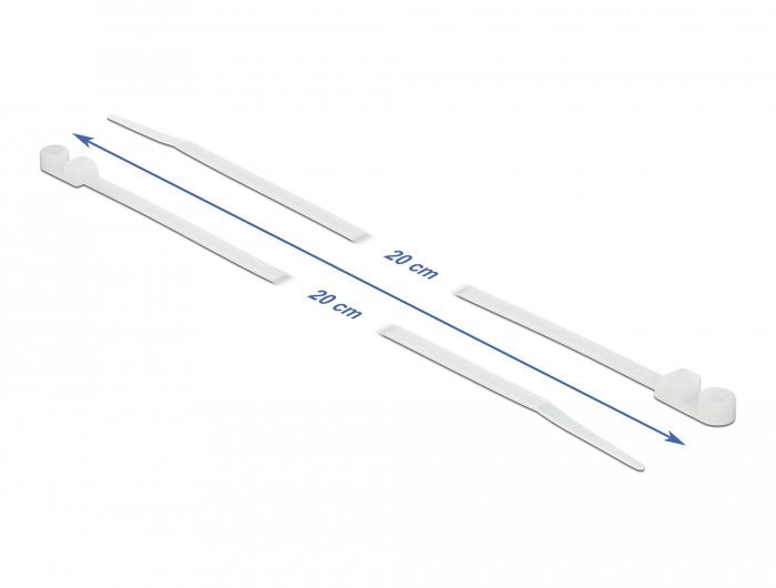 EAN 4043619189458 - DeLOCK 18945 presilla Brida de entrada paralela Poliamida Blanco 10 pieza(s) imagen 2