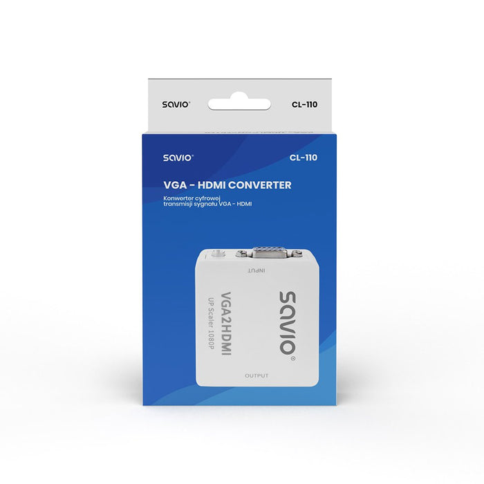 EAN 5901986043836 - Savio CL-110 Konwerter/Adapter VGA-> HDMIFull HD/1080p 60Hz tarjeta y adaptador de interfaz HDMI imagen 4