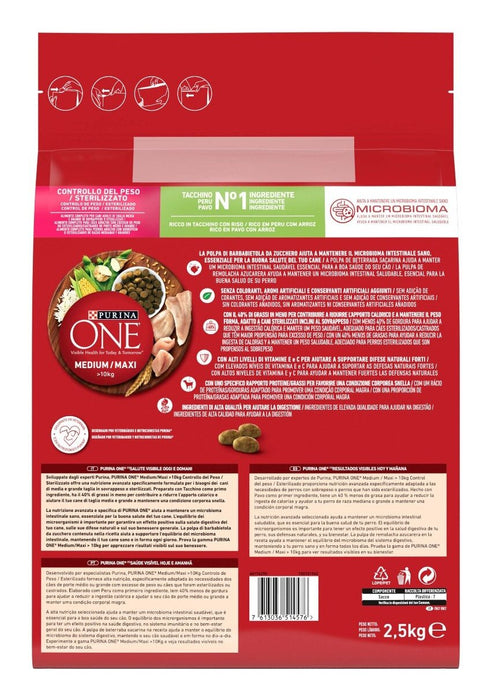 EAN 7613036514576 - Purina ONE 12370117 comida seca para perros 2,5 kg Adulto Arroz, Turquía imagen 3