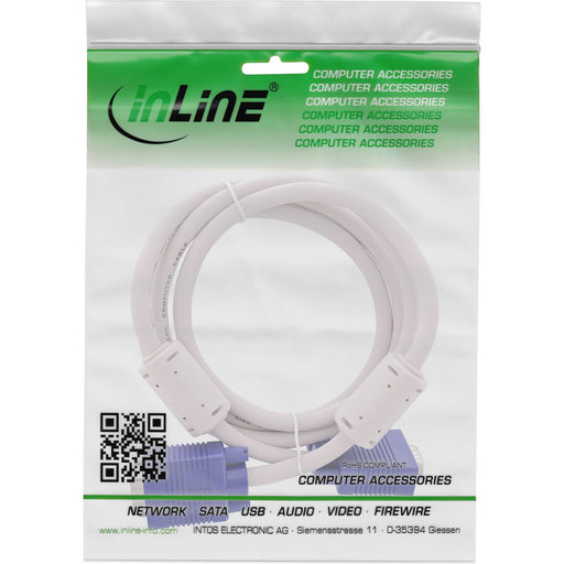 EAN 4043718027484 - InLine 17805 cable VGA 0,5 m VGA (D-Sub) Beige imagen 2
