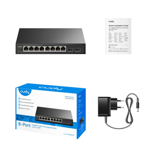 EAN 6971690794927 - Cudy 8-Port Gigabit Easy-Managed Switch with 2 SFP, GS108ES2 1.0 Gestionado L2 Gigabit Ethernet (10/100/1 imagen 2