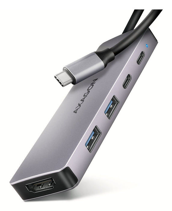 EAN 8595247908049 - Axagon HMC-5H60 base para portátil y replicador de puertos Alámbrico USB 3.2 Gen 1 (3.1 Gen 1) Type-C Gri imagen 1