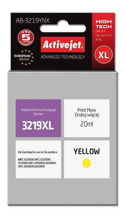 EAN 5901443108610 - Activejet AB-3219YNX cartucho de tinta 1 pieza(s) Compatible Alto rendimiento (XL) imagen 1