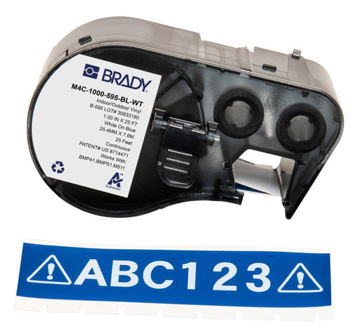 EAN 888434592632 - Brady M4C-1000-595-BL-WT etiqueta de impresora Azul, Blanco Etiqueta para impresora autoadhesiva imagen 1