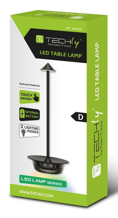 EAN 8059018369458 - Techly I-LAMP-TABLE3 lámpara de mesa Módulo LED SMD 1 W SMD LED D Negro imagen 2