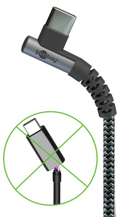 EAN 4040849646553 - Goobay 64655 cable USB USB 2.0 0,5 m USB C USB A Negro, Gris imagen 3